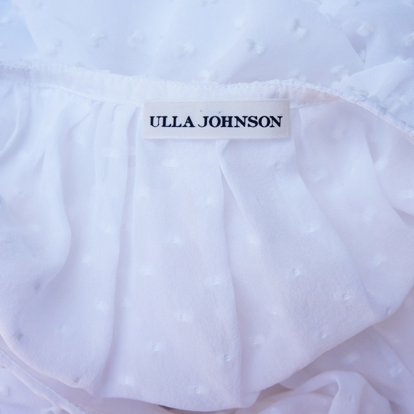 ULLA JOHNSON WHITE SWISS DOT PEASANT SHIRT - Picture 6 of 8